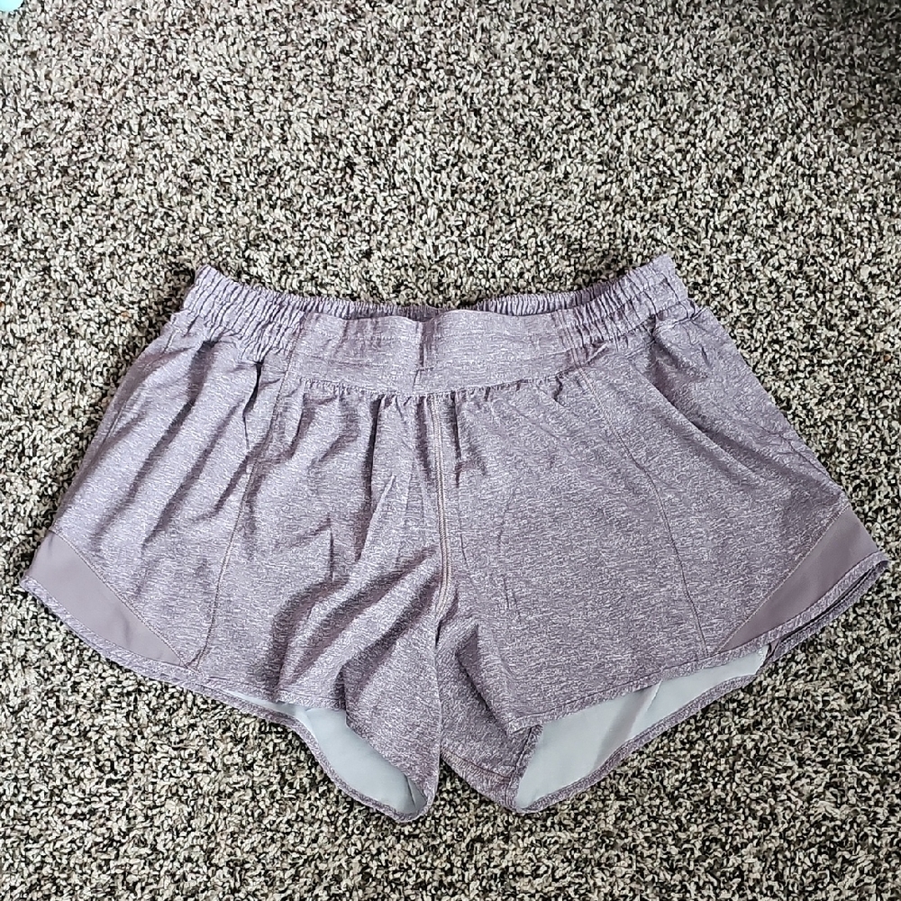 Women's Heather Gray/Purple Athletic Shorts